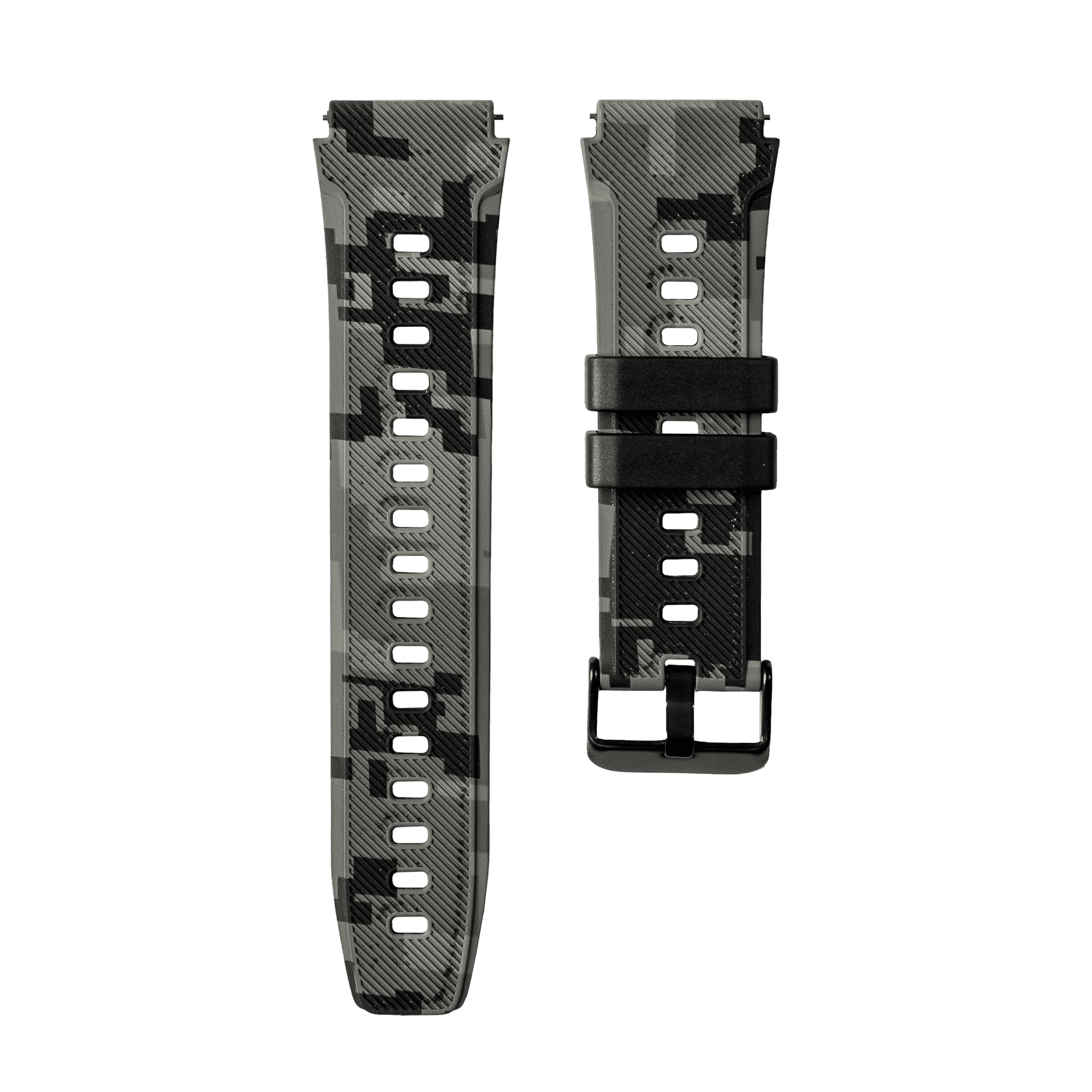 Grey Silicon Camo Straps